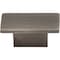 Jeffrey Alexander 1-9/16" Overall Length Brushed Pewter Rectangle Mirada Cabinet Knob 81021BNBDL - alternate 4